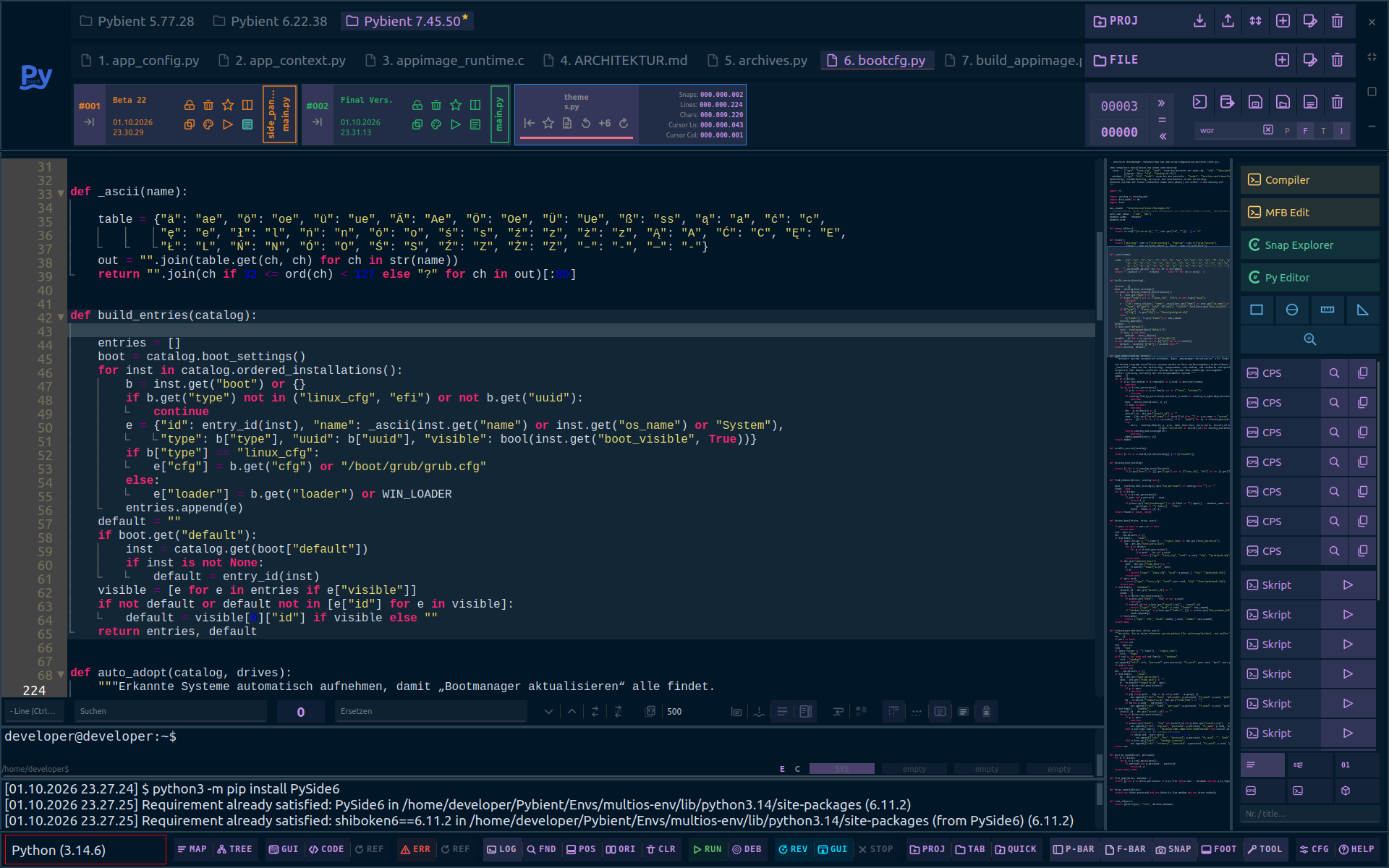 Screenshot of Pybient